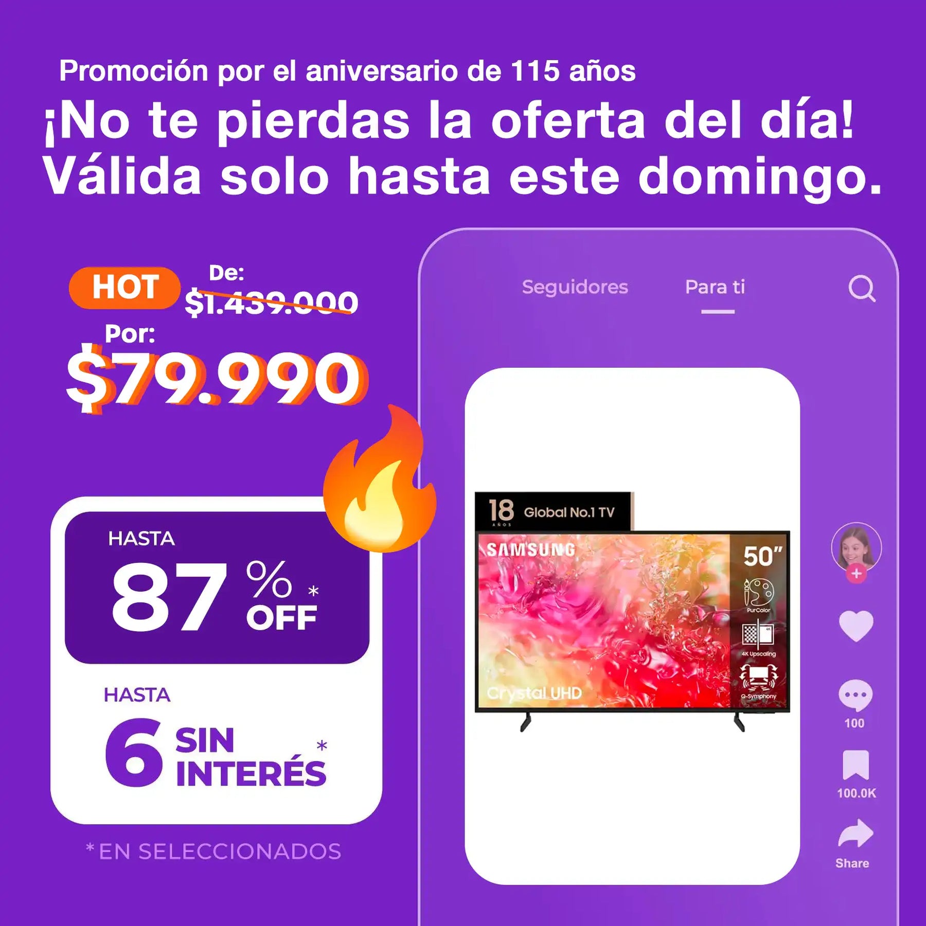Smart TV Samsung 50"