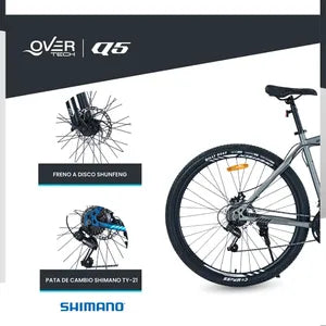 Bicicleta Mountain Bike Overtech Q5 R29 Talle M
