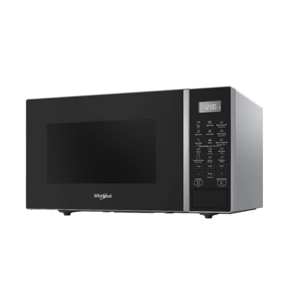 Microondas Whirlpool con Grill 30 Lts – Acero Inoxidable