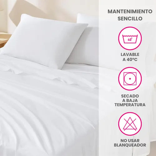Kit x10 Juegos de Sábanas Ultra Suaves 2 Plazas – Diseño Liso
