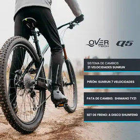 Bicicleta Mountain Bike Overtech Q5 R29 Talle M